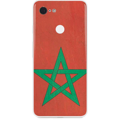 Morocco Flag Distressed Google Pixel 3 Skin